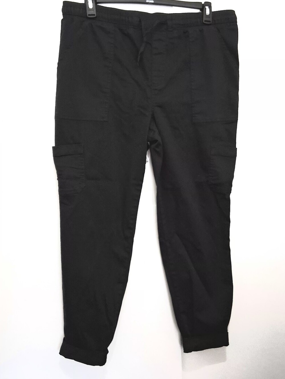 MAURICES Black Women's Cargo Pants Size XL Folded Hems